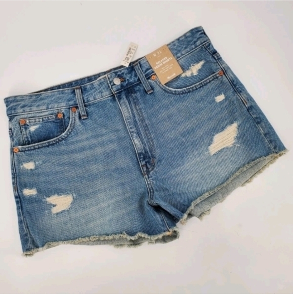 Women's Madewell Relaxed Denim Jean Shorts Size 31‎ NEW